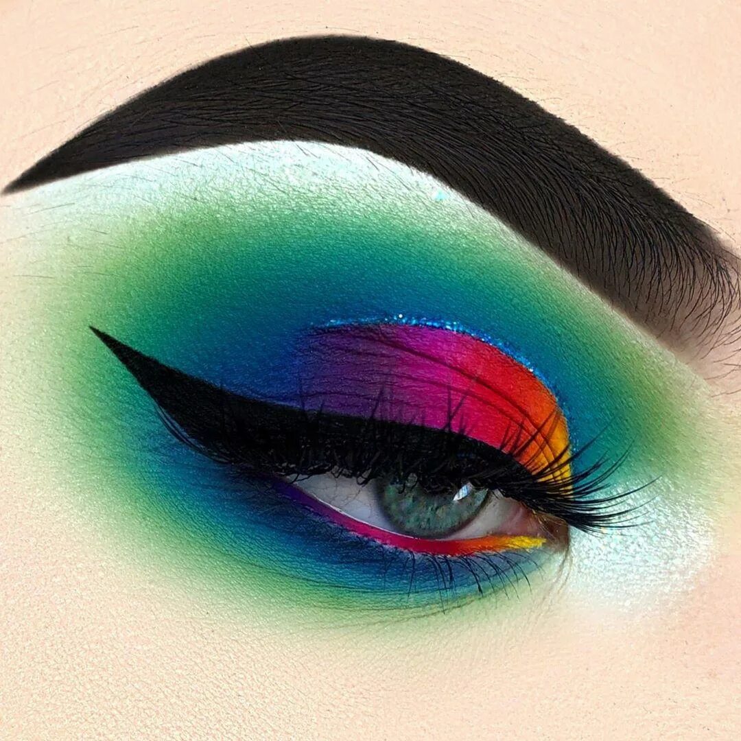 Радужный макияж глаз Rainbow Eyebrow James Charles