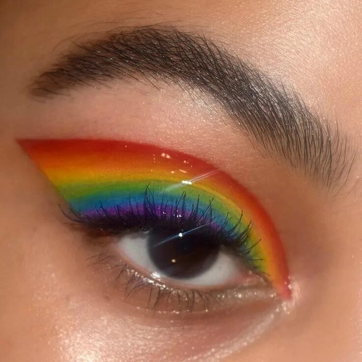 Радужный макияж глаз CG Rainbow eye makeup, Rainbow makeup, Eye makeup art