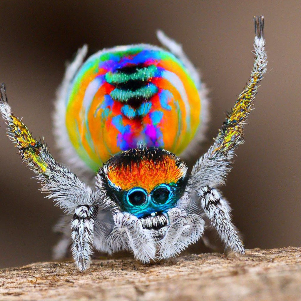 Радужный паук фото "Rainbow spider" - image created in Shedevrum