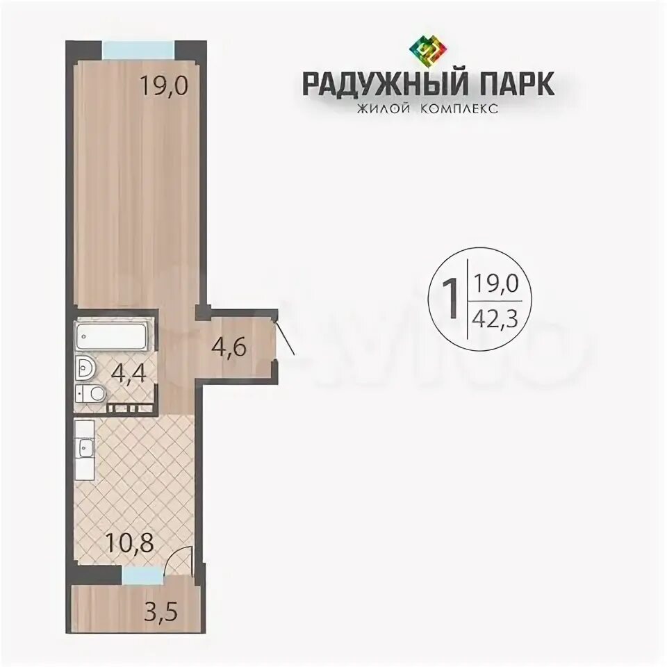 Радужный ул костычева 30 2 иркутск фото 1-к. квартира, 42,3 м², 7/12 эт. на продажу в Иркутске Купить квартиру Авито