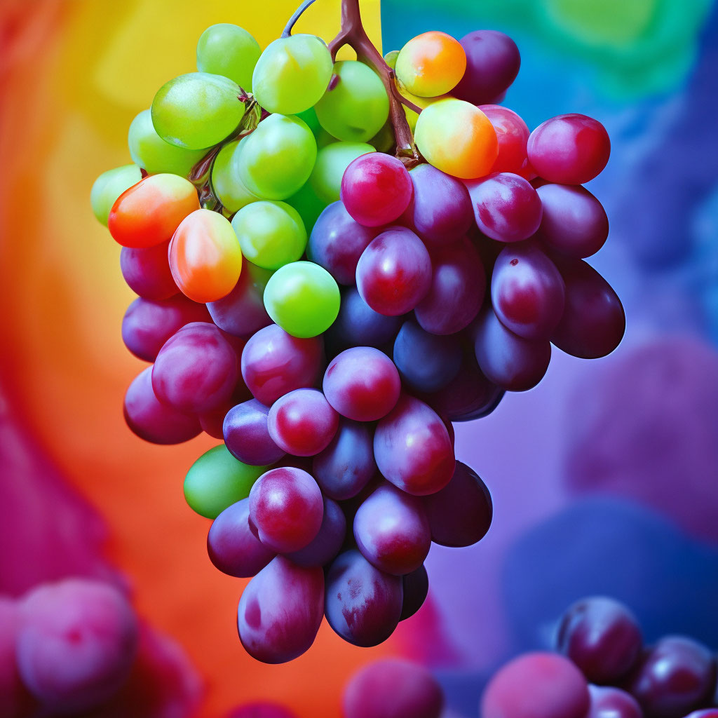 Радужный виноград фото "Rainbow grapes" - image created in Shedevrum