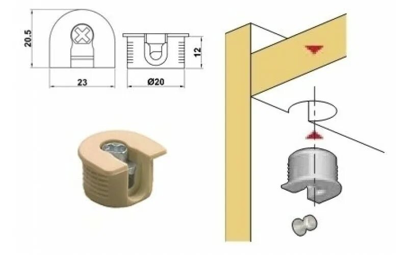 Рафиксы мебельные схема установки Перейти на страницу с картинкой