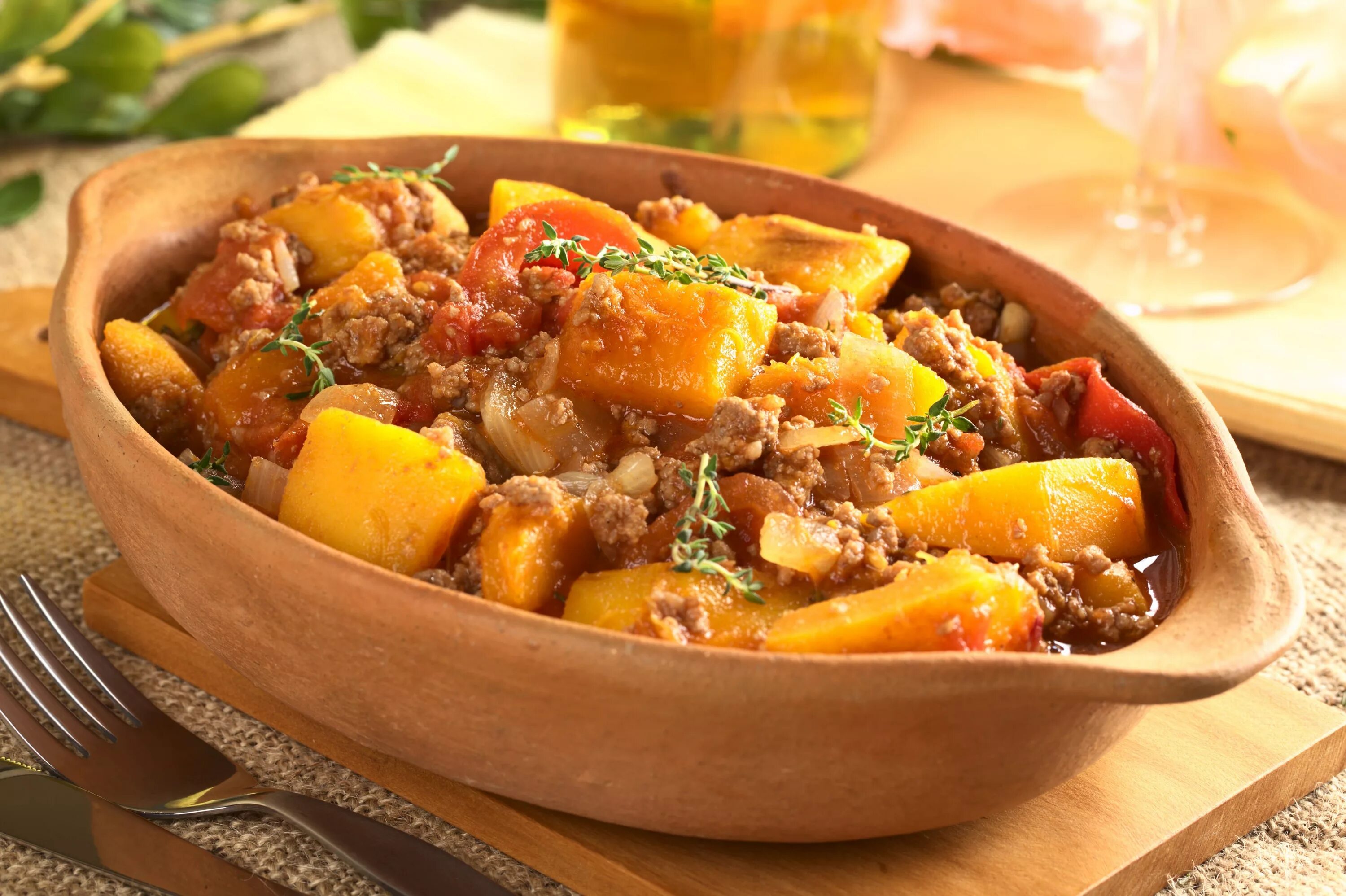 Рагу из свинины фото Ground Turkey and Butternut Squash Skillet - Slender Kitchen Recipe Healthy reci