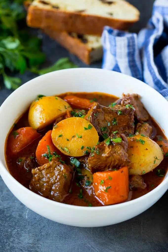 Рагу с говядиной с фото Irish Stew Recipe Beef Stew #stew #soup #beef #carrots #potatoes #beer #stpatric