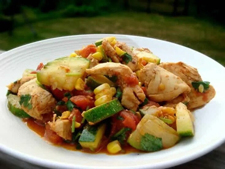 Рагу с курицей фото Escalopes de poulet et courgettes au cookeo Recette Escalope de poulet, Recette 