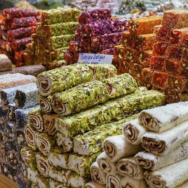 Рахат лукум фото турция The bright jewels of Turkish delight (lokum) in Istanbul's Spice Bazaar We bough