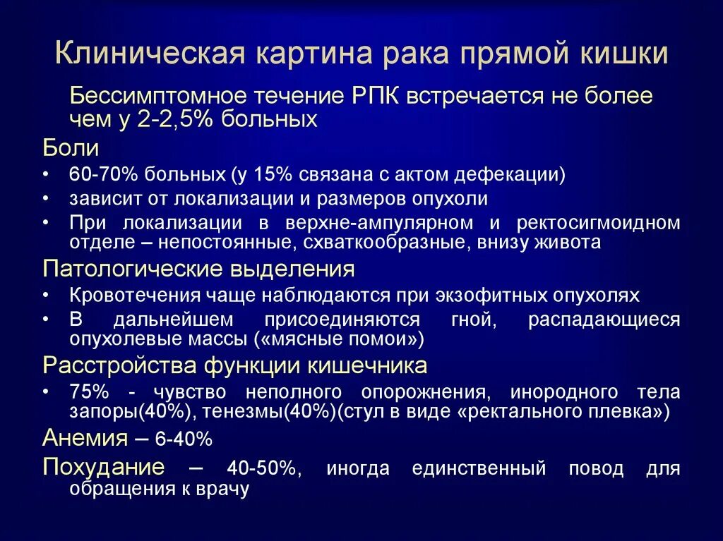 Рак прямой кишки симптомы у женщин фото Признаки кишечника первые симптомы