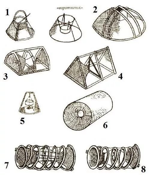 Раколовка своими руками схема мережи для лова раков