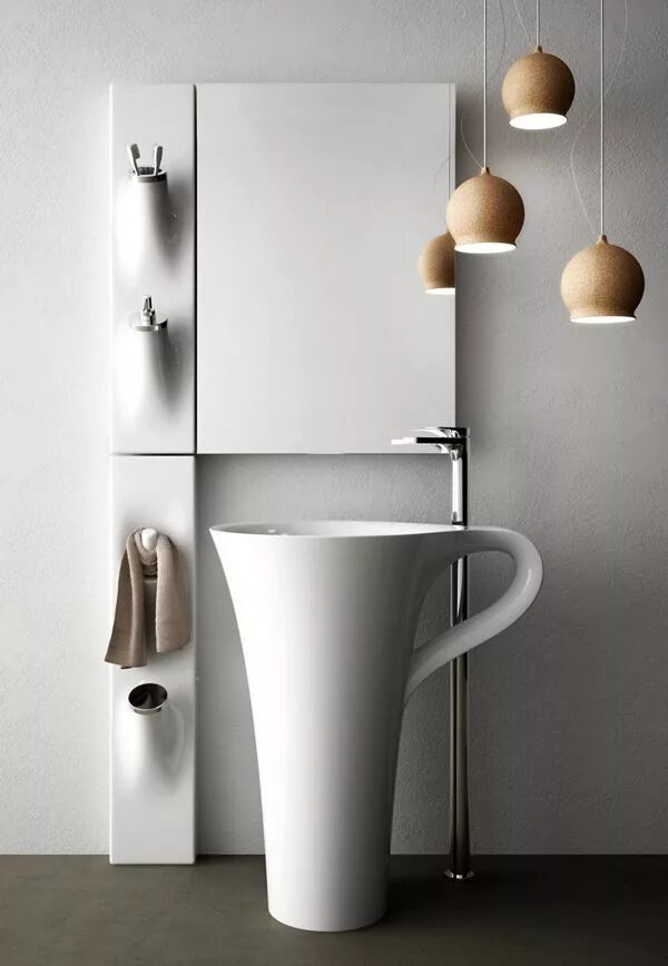 Раковина напольная в интерьере ванной 70 Creative Bathroom Sinks You will love Art and Design Creative bathroom design