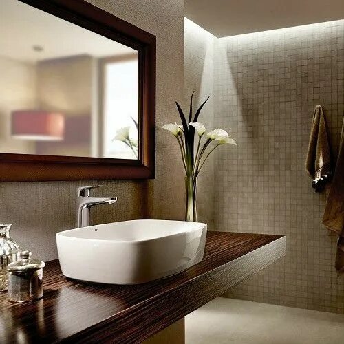 Раковина в интерьере ванной комнаты фото ROCA INSPIRA SOFT Visit us at www.thebathroomboutique.ie to view our range. #Roc