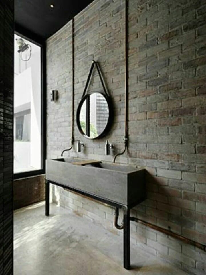 Раковина в стиле лофт Keep it simple Industrial bathroom decor, Bathroom decor, Vintage industrial bat