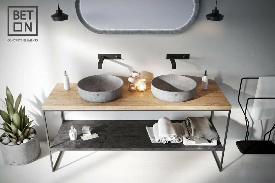 Loft Bathroom Set on Behance Industrial bathroom design, Bathroom interior, Bath