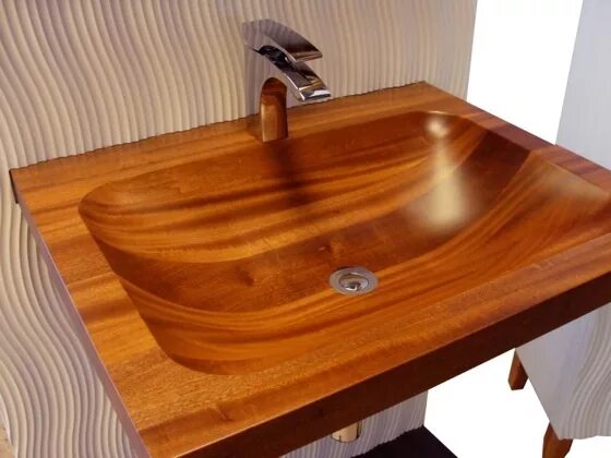 Раковины из дерева фото Wooden Sink by Deviva Wooden bathroom accessories, Wood bathtub, Wood bathroom