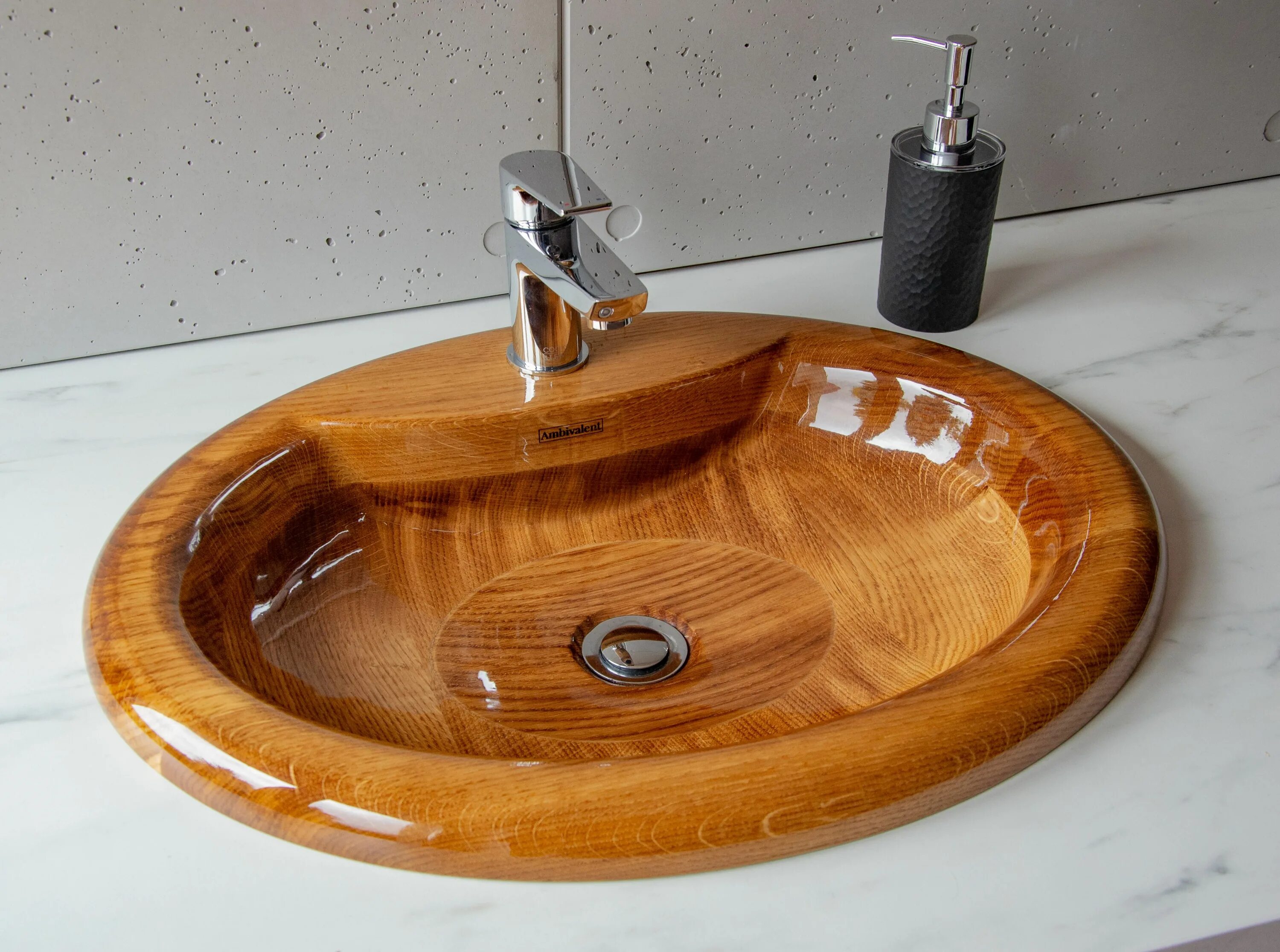 Раковины из дерева фото LINTA - wooden sink made of oak. Wooden bathroom accessories, Bathroom design wo