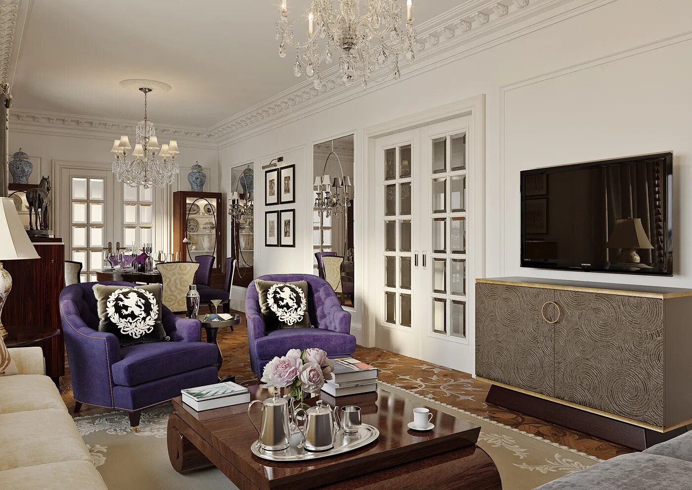 Ральф интерьер обнинск мебель каталог CGI - Interior in Ralph Lauren style (4) Images :: Behance