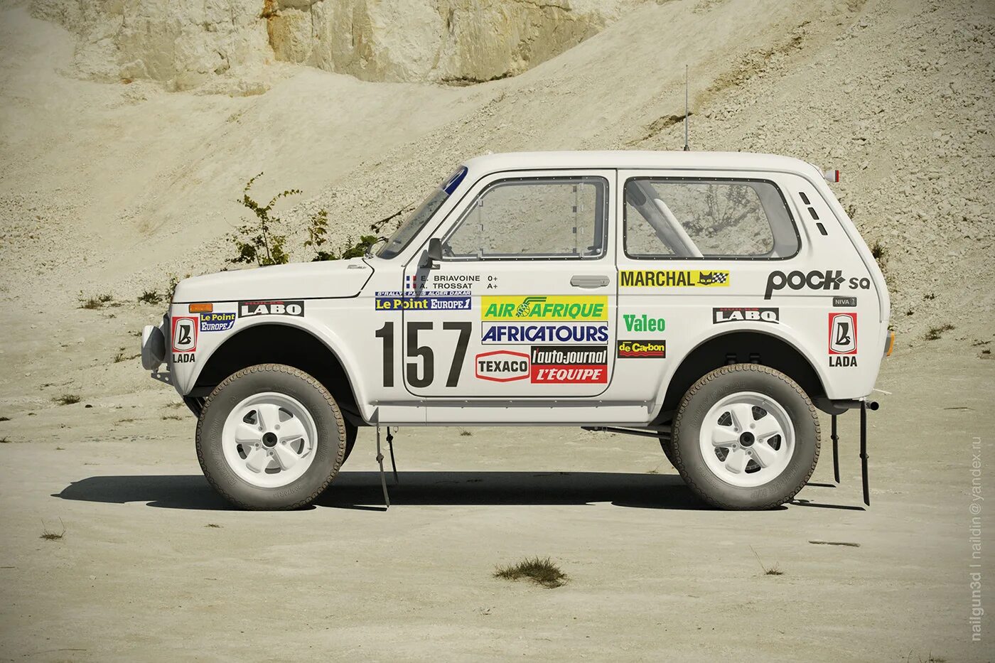 Ралли нива фото LADA Niva 4x4 Poch Paris-Dakar (5) Images :: Behance