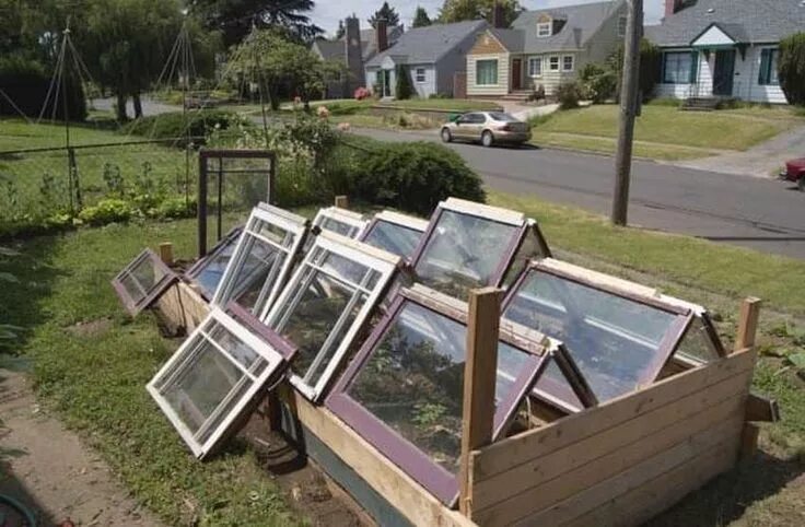 Рама на дачу своими руками Парники из оконных рам фото Vegetable garden raised beds, Raised bed vegetable g