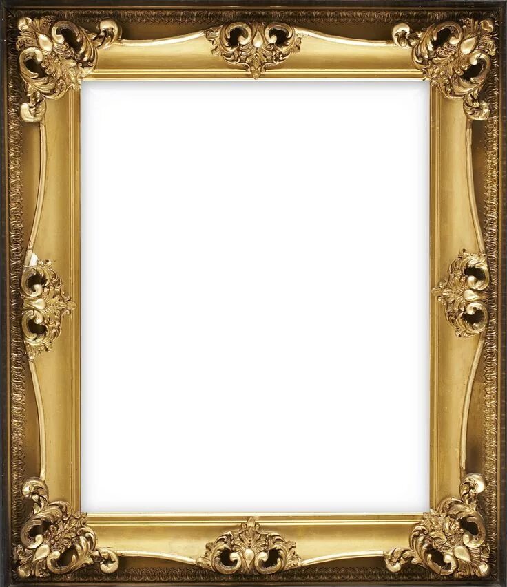 Рамка для фото 8 букв Vertical Classic Transparent Frame with Ornaments Photo frame design, Gold pictu