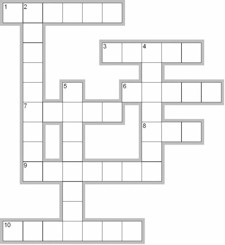 Рамка для фото 8 букв сканворд Blank Crossword Puzzle Printable crossword puzzles, Crossword puzzles, Crossword