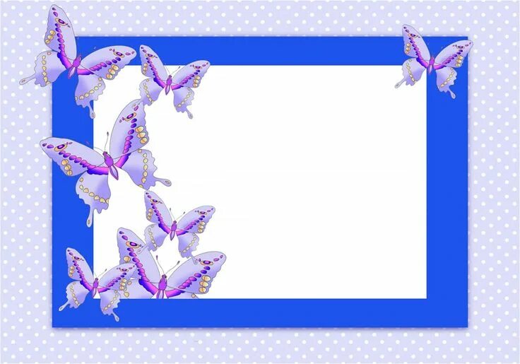 Рамка для фото бабочки Butterfly Border Clipart