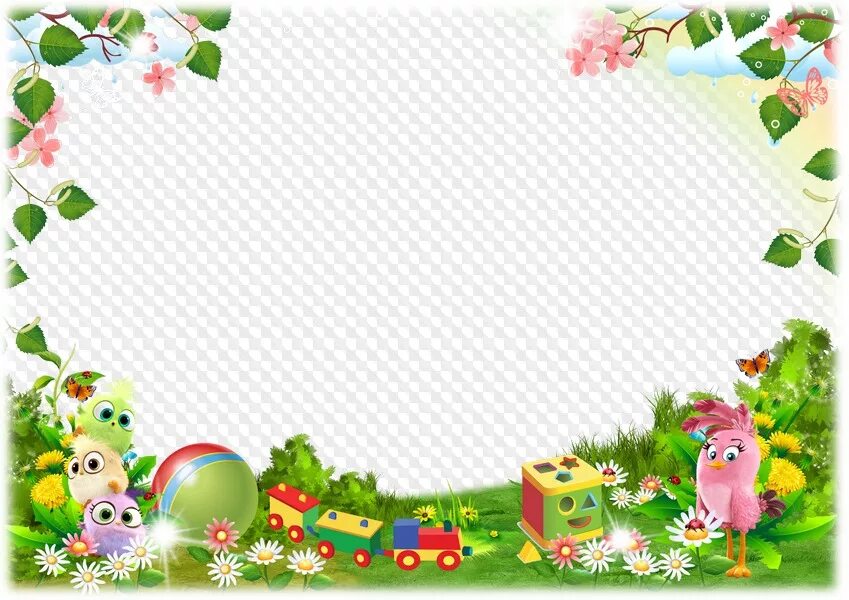 Рамка для фото детский сад Bright spring in kindergarten, photo frame