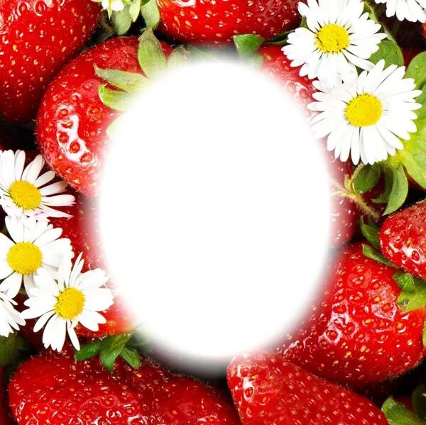 Рамка для фото с ягодами strawberry frame Fotoğraf editörü Pixiz