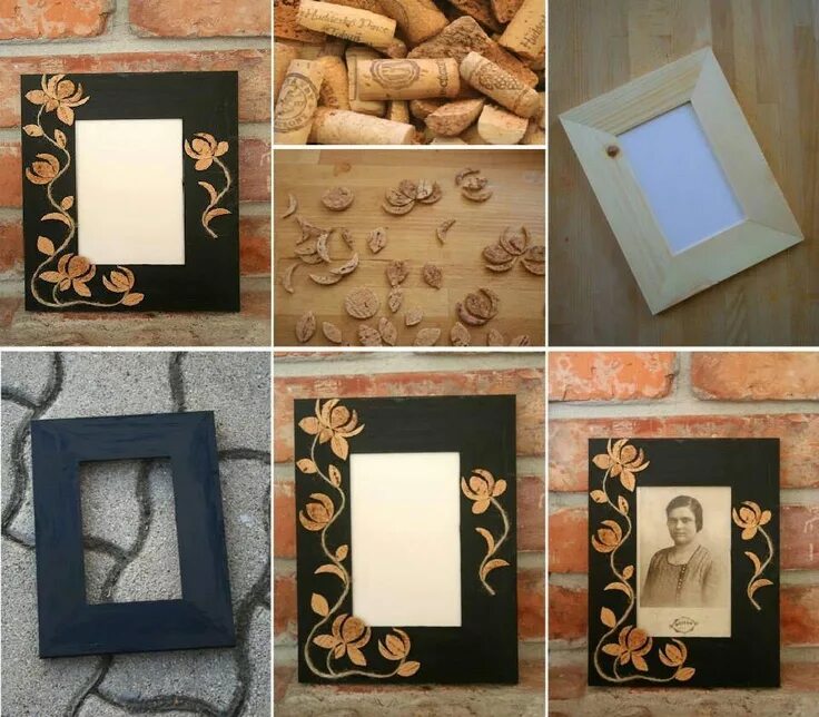 Рамка для фото в домашних условиях Quis compartilhar... Picture frame decor, Frames diy crafts, Diy photo frames