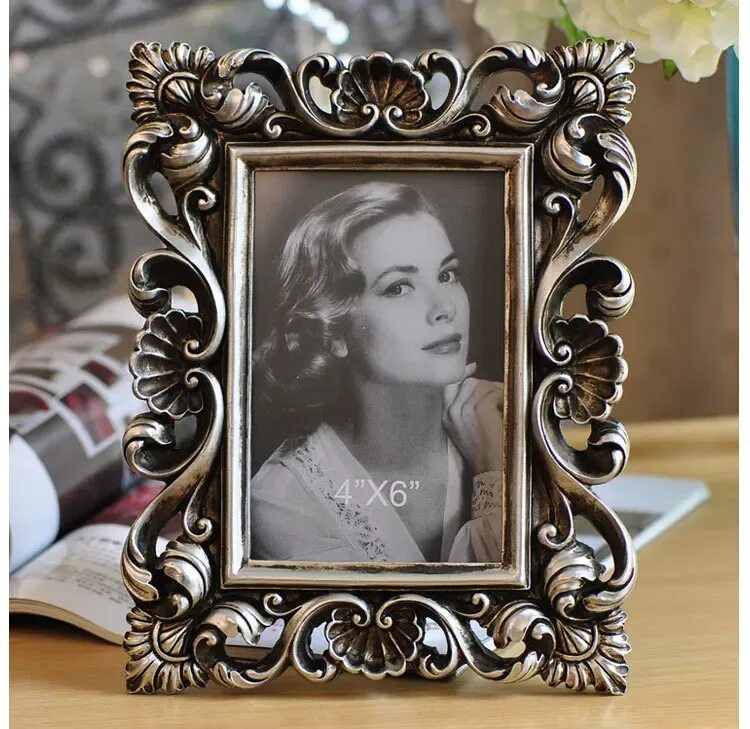 Рамка для фото в технике стайрофоминг 6inch Classic vintage resin frame/Home decoration European style frame/Table top