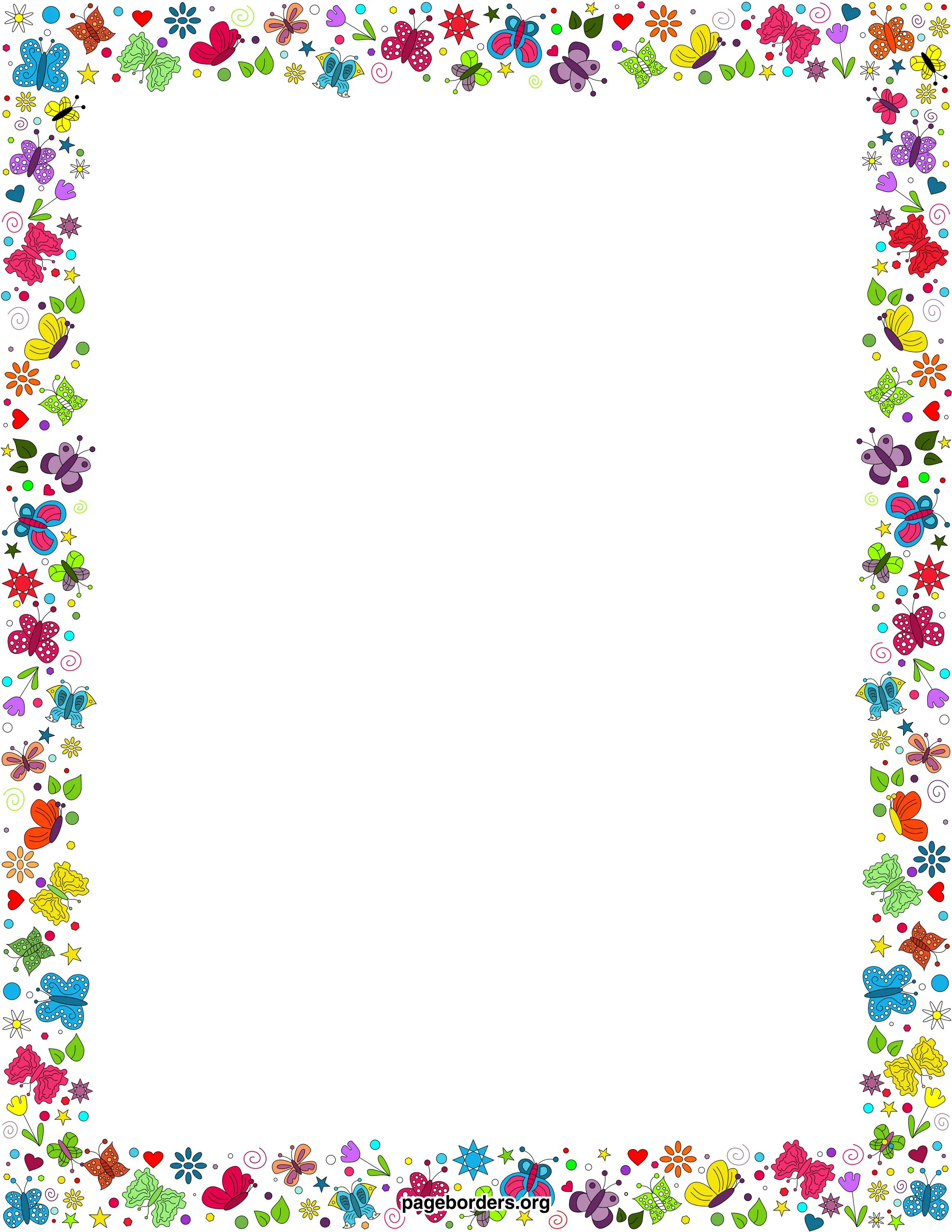 Рамка для оформления детская Easter Page Borders Free Clip art borders, Free valentine clip art, Page borders