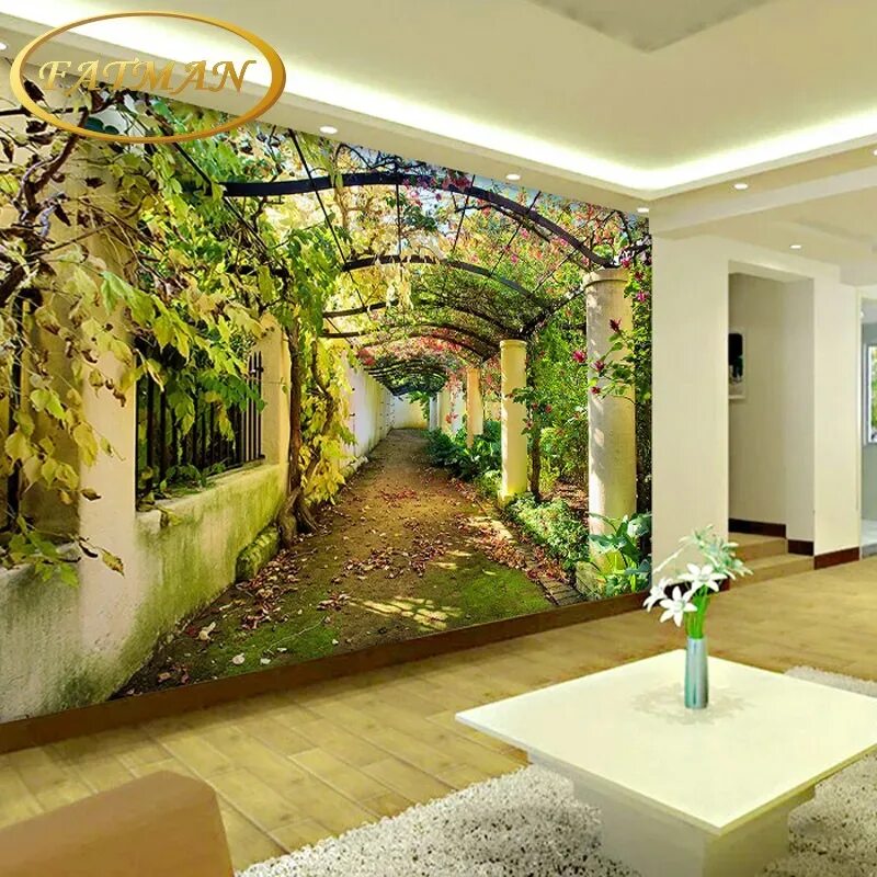 Рамка на фото обои на стены Custom Photo Wallpaper 3d Stereo Vineyard Mural Wallpaper For Living Room Tv Sof