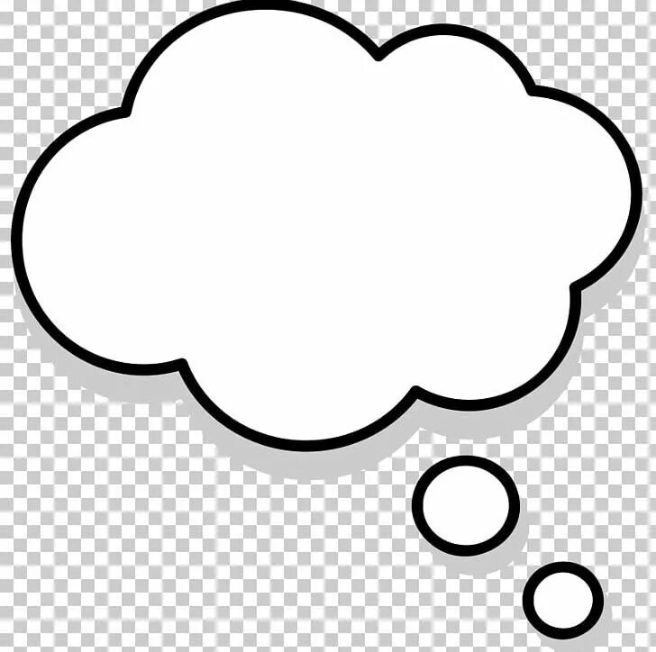 Рамка облако для фото Thought Speech Balloon PNG - area, black, black and white, blog, cartoon Speech 