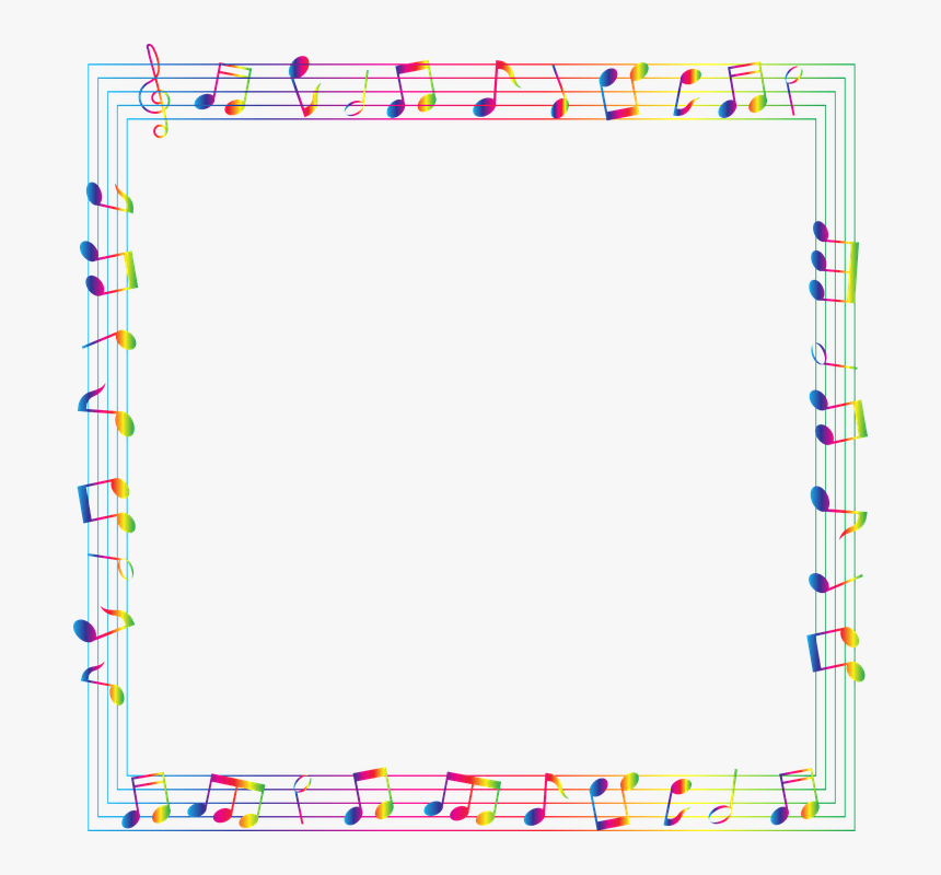 Рамка с песней и фото Marcos De Notas Musicales, HD Png Download - kindpng