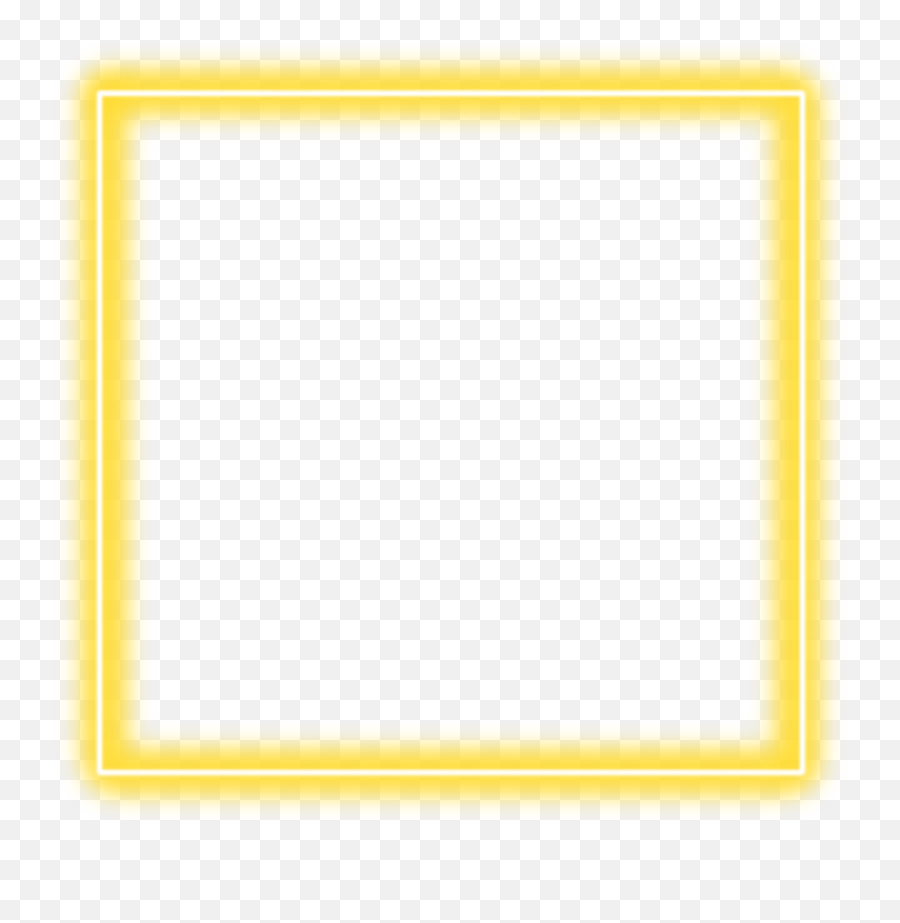 Рамка желтая фото Yellow Neon Square Border Png - Colorfulness,Square Border Png - free transparen