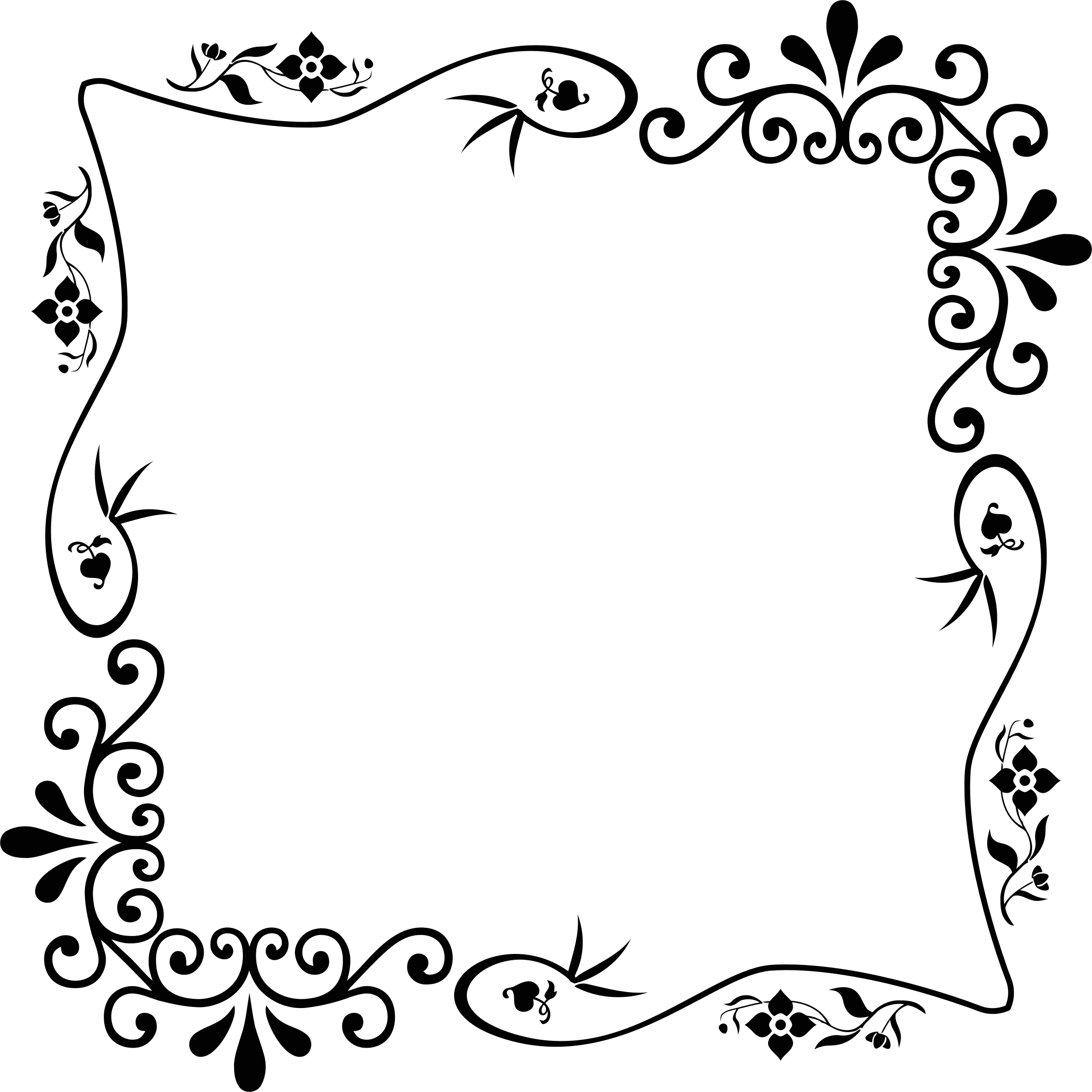 Рамки черно белые фото Decorative Vintage Style Frame - Vintage Free Frame Png - (2262x2262) Png Clipar