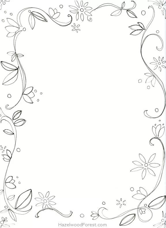 Рамки для а4 для красивого оформления 7 Images of Border Coloring Pages Printable Clip art borders, Page borders free,