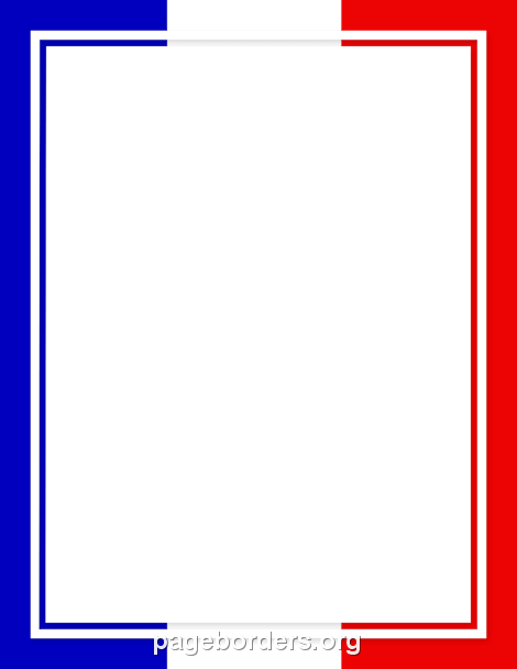 Рамки для фото флаги French Flag Border French flag, Page borders, Border templates