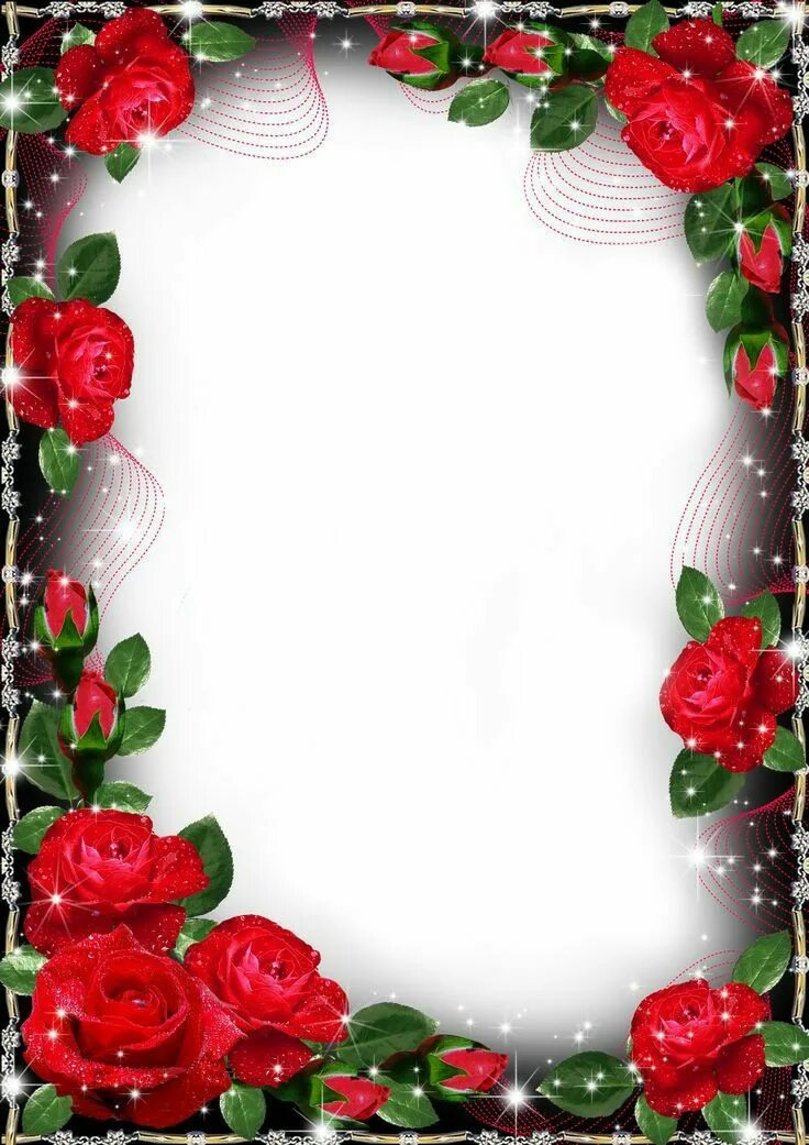 Red Rose Border, Red Flower Border, Rose Border, Rose Decora Flower frame, Flowe