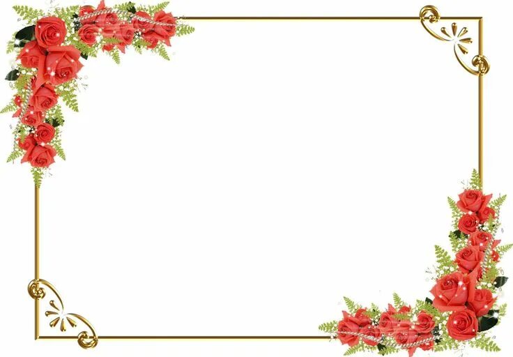 Рамки для текста фото поздравления Red Rose Border, Red Flower Border, Rose Border, Rose Decora Flower frame, Flowe