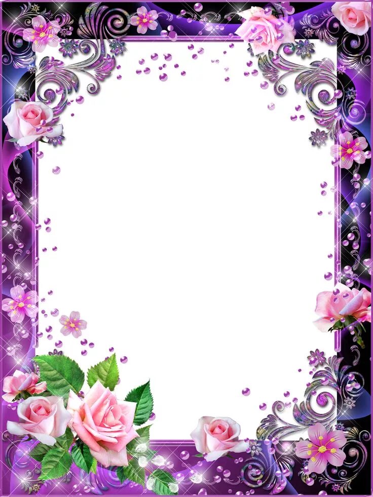 Рамки для текста фото поздравления Pin by Silmara Magnifica on moldurinhas Flower frame, Floral border design, Flow