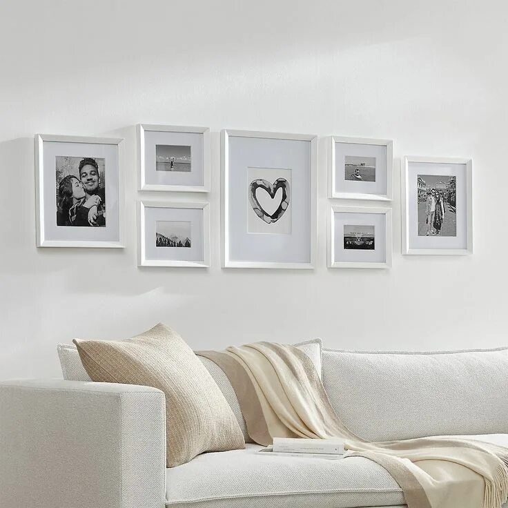 Рамки на стене в интерьере как называется Icon Wood Black Frame Gallery, Set of 7 + Reviews Crate & Barrel Gallery wall li