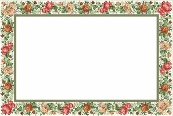 Рамки по краям фото винтажные рамки для фотошопа - Google'da Ara Flower border, Vintage frames, Bord