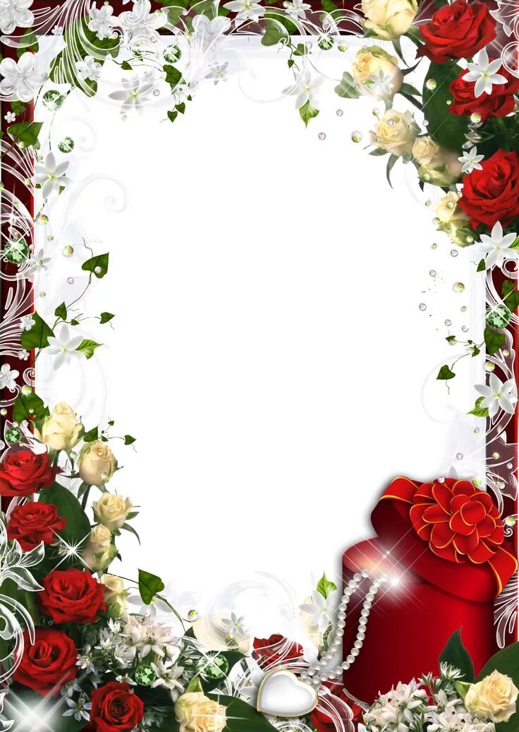 Рамки поздравления фото Floral-Valentine-Gift-Card-Photo-Frame Wedding frames, Flower picture frames, Re