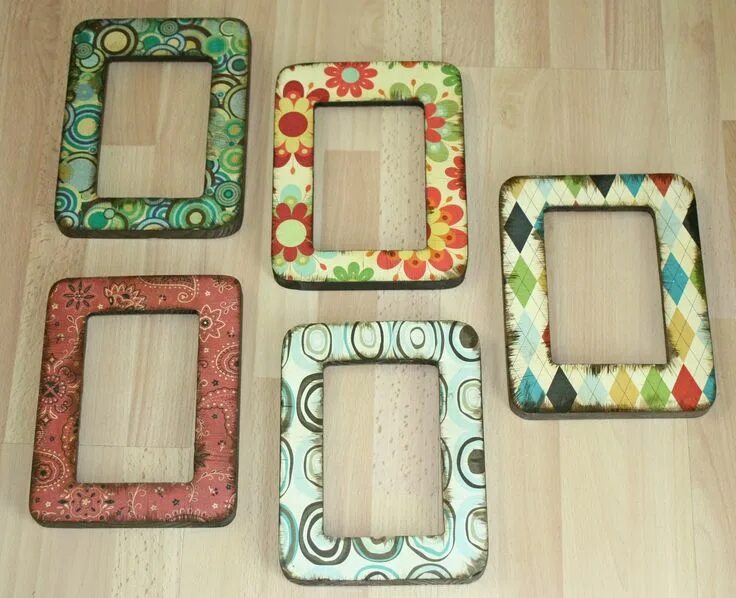 Рамки своими руками в домашних modge podge frames Artesanatos fáceis, Molduras decoradas, Artesanato diy