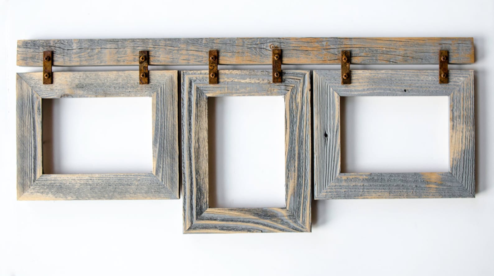 Рамки в стиле лофт Barnwood Collage Frame 3 5x7 Multi Opening Frame. Rustic Etsy