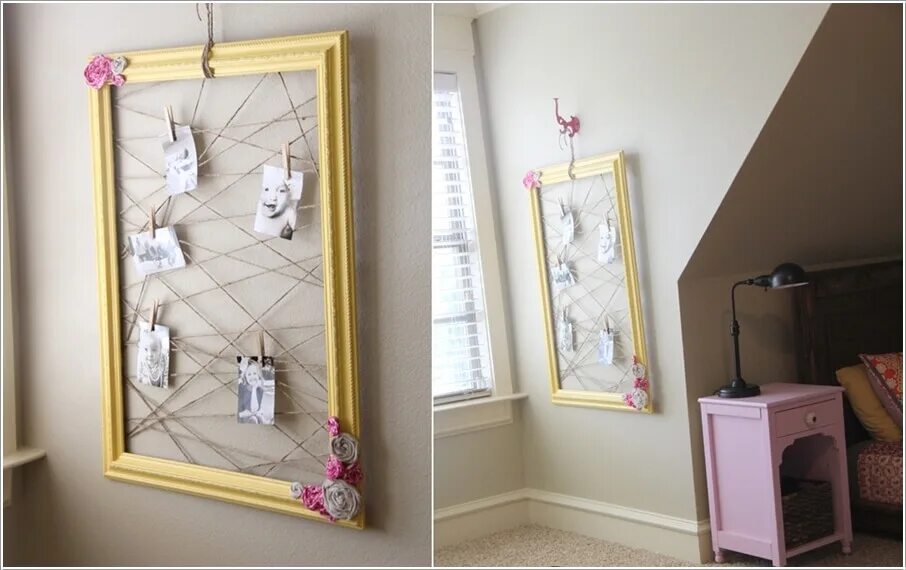 Рамки внутри фото Home Decor Ideas with Empty Picture Frames