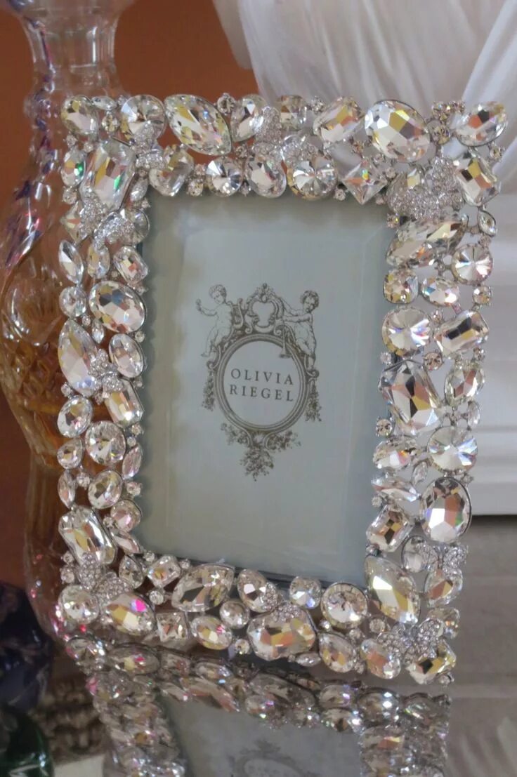 Рамочки для фото из полудрагоценных камней купить Olivia Riegel Roxy Sparkling Rhinestone and Crystal Photo Frame Photo frame craf