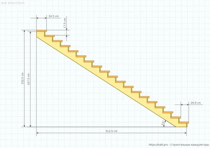 Расчет чертежей деревянных лестниц Чертеж лестницы (вид сбоку) L shaped stairs, Stairs, Stair plan