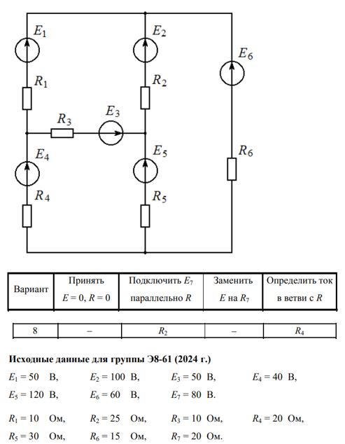 Расчет электрических схем 1165152 b ДОМАШНЕЕ ЗАДАНИЕ 1. br /РАСЧЕТ ЭЛЕКТРИЧЕСКОЙ ЦЕПИ ПОСТОЯННОГО ТОКА/b b