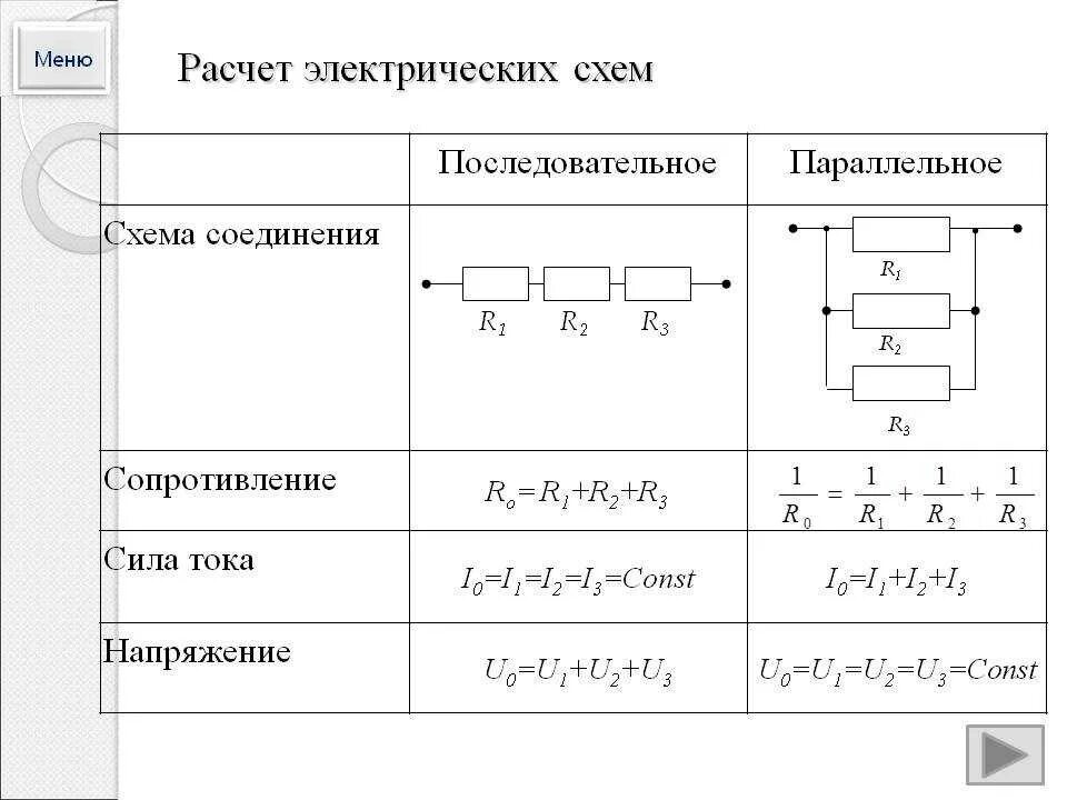 Расчет электрических схем онлайн Картинки ПОСЛЕДОВАТЕЛЬНОЕ СОПРОТИВЛЕНИЕ РЕЗИСТОРОВ СХЕМА