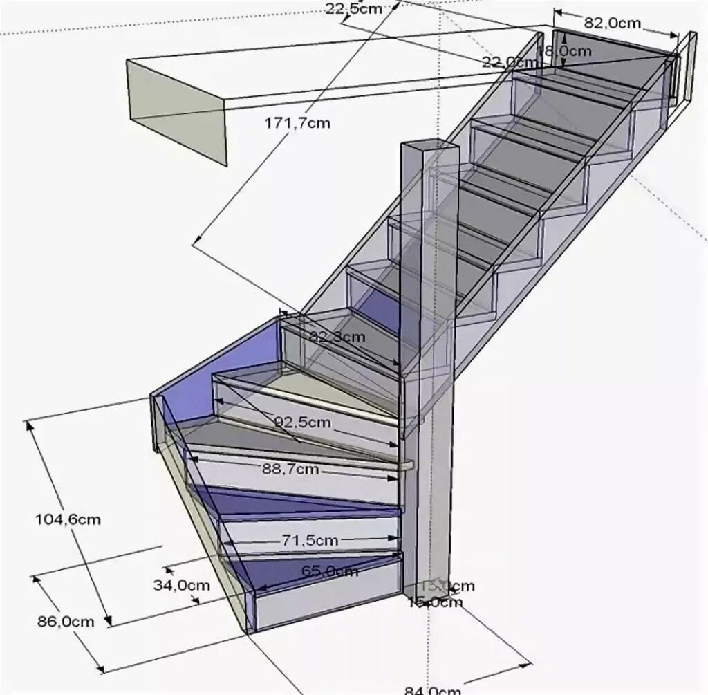 Расчет лестница на второй этаж фото Staircase Information And Details Under Construction - Engineering Discoveries S